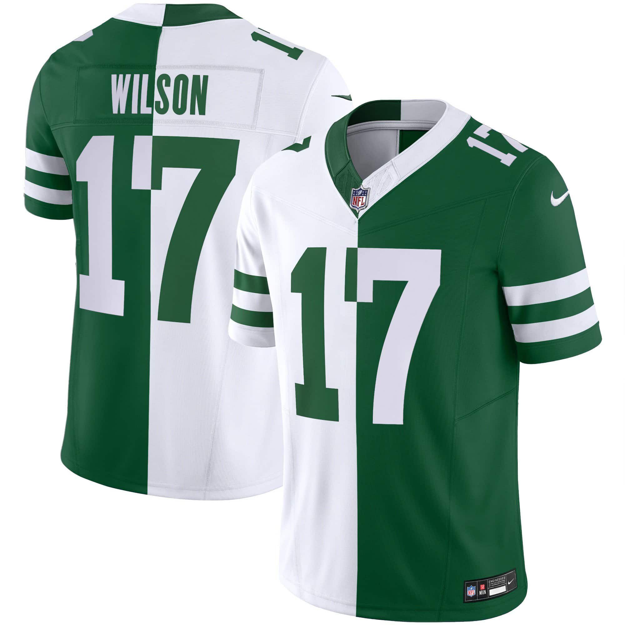 Men New York Jets #17 Wilson White with green 2024 Nike Limited NFL Jersey->indianapolis colts->NFL Jersey